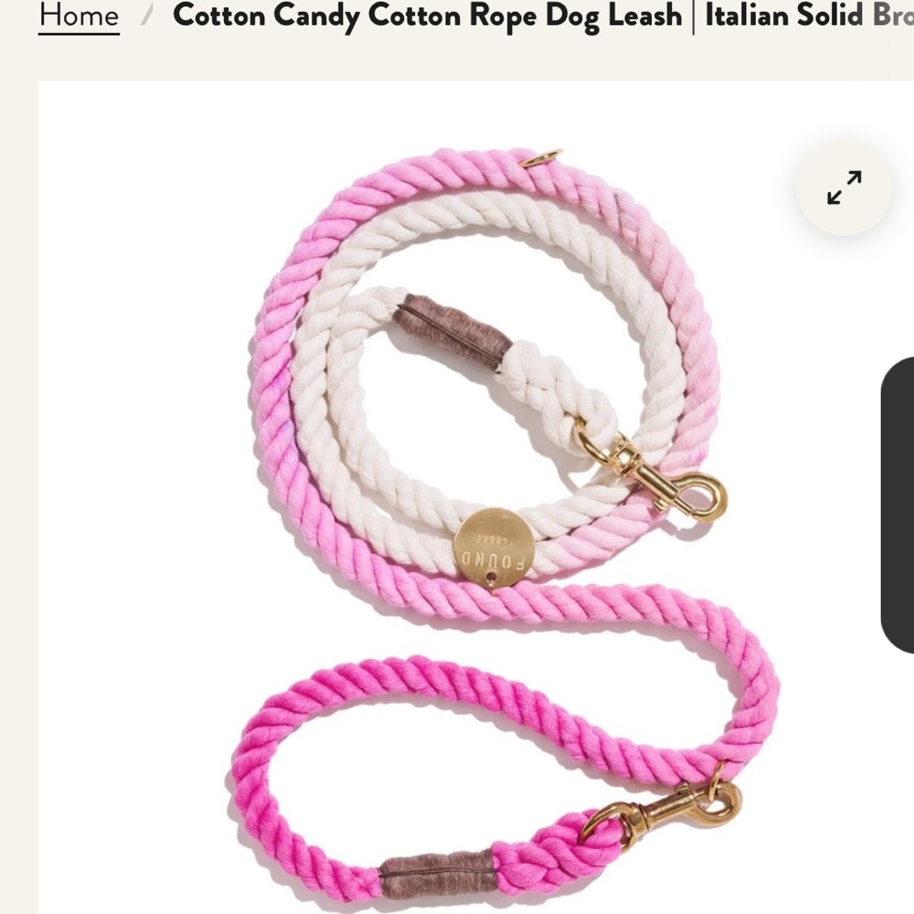Found Large Pink Rope Leash